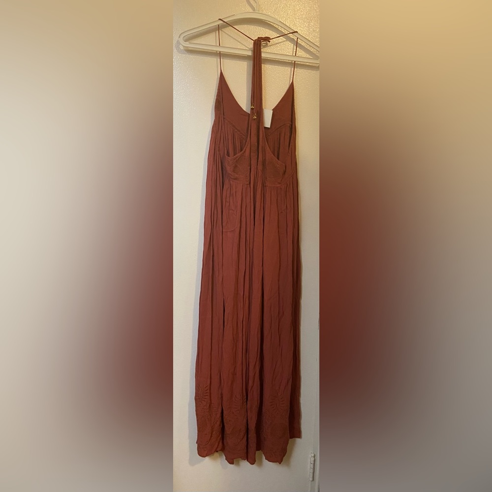NWT Free‎ People Intimately EMBROIDERED ELAINE Red Gauzy Maxi Slip Dress XS - Picture 10 of 14
